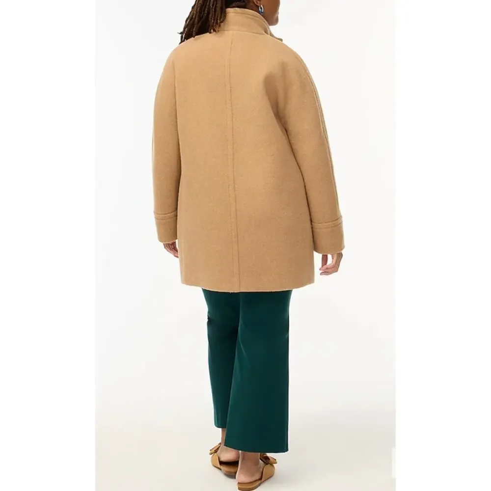 NWT J. CREW COAT CITY WOOL CAMEL TAN PREPPY MINIMALIST QUIET LUXURY OLD MONEY